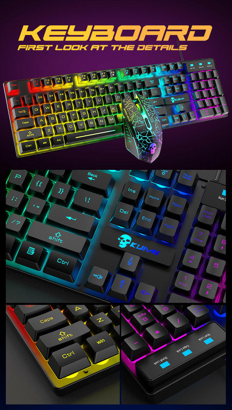 Kuiying T6RGB Luminous Keyboard And Mouse Set.